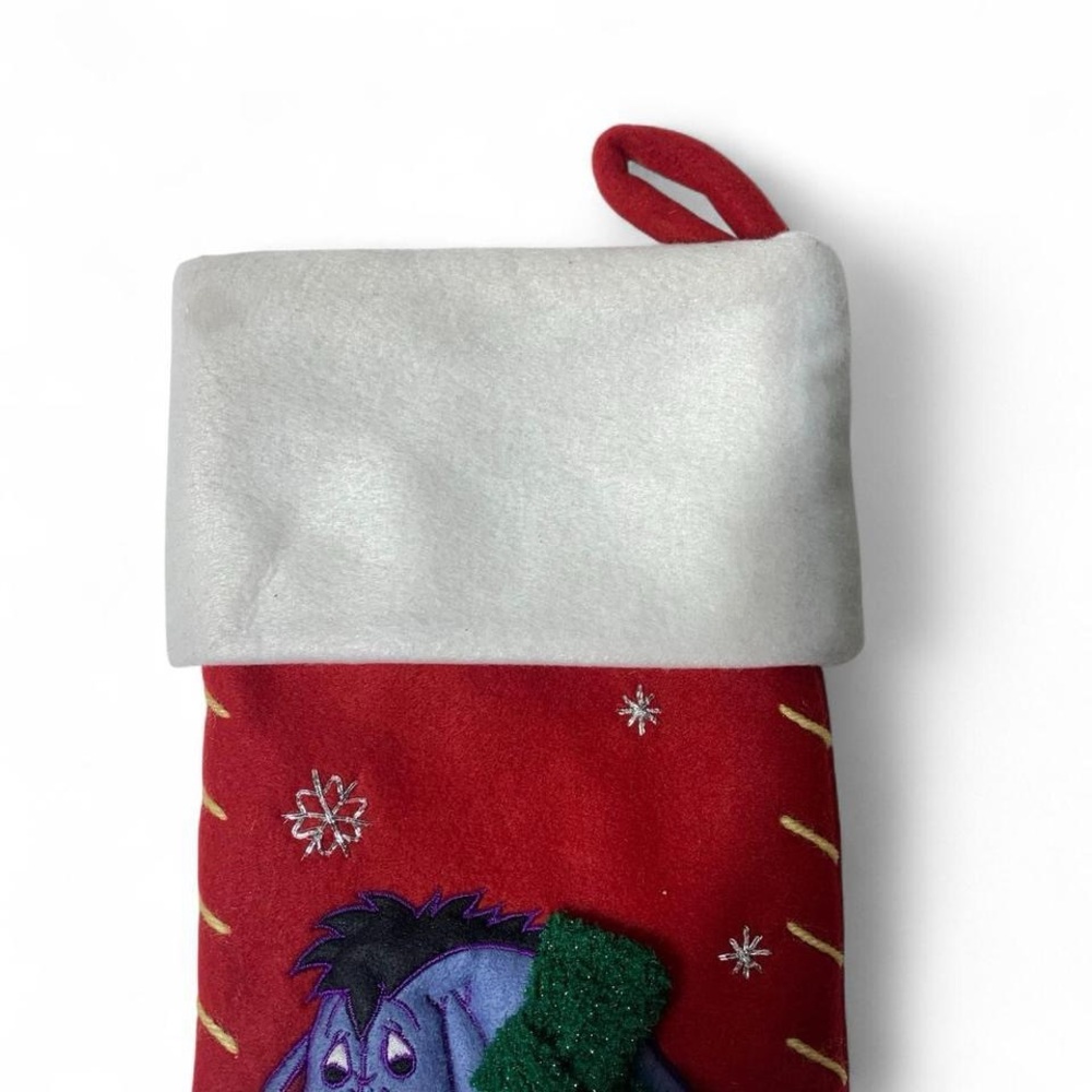 Vintage Disney Store Eeyore Felt 3D Plush Christmas Stocking 17" Winnie the Pooh - Picture 4 of 6